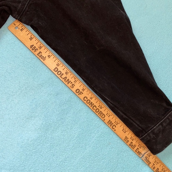 GUESS JEANS jacket black button up 2 chest pockets button cuffs vintage size M - Picture 9 of 13